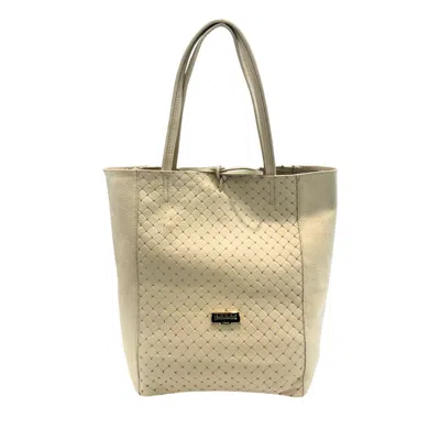 Baldinini Trend Beige Cowhide Clutch Women's Bag In Sand