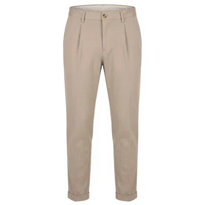Baldinini Trend Beige Viscose Men Pants In Multi