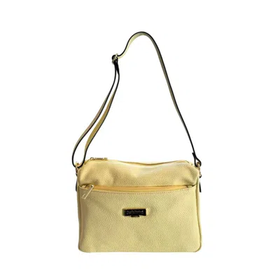 Baldinini Trend Bicolor Cowhide Crossbody Bag In Yellow