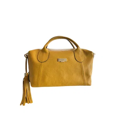 Baldinini Trend Bicolor Cowhide Shoulder Bag In Brown