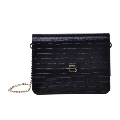 BALDININI TREND BLACK CALFSKIN WOMEN CROSSBODY BAG