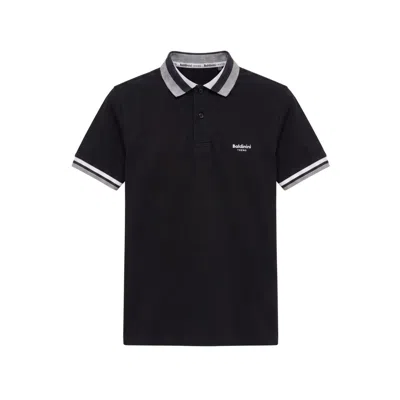 Baldinini Trend Black Cotton Men Polo In Blue
