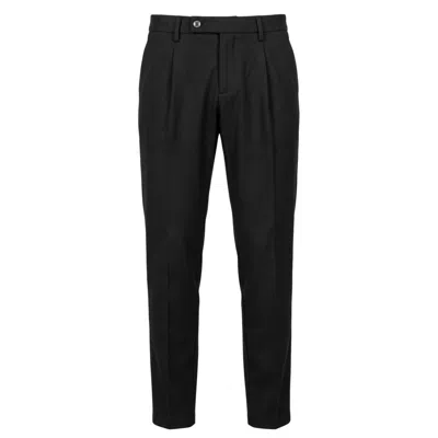 Baldinini Trend Black Viscose Men Pants In Multi