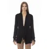 Baldinini Trend Black Wool Cardigan In Black