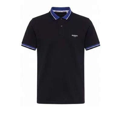 Baldinini Trend Blue Cotton Men's Polo-shirt In Black
