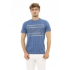 Baldinini Trend Blue Cotton T-shirt In Blue