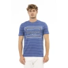 Baldinini Trend Blue Cotton T-shirt In Blue
