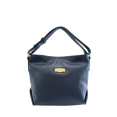 Baldinini Trend Blue Cowhide Clutch Women's Bag