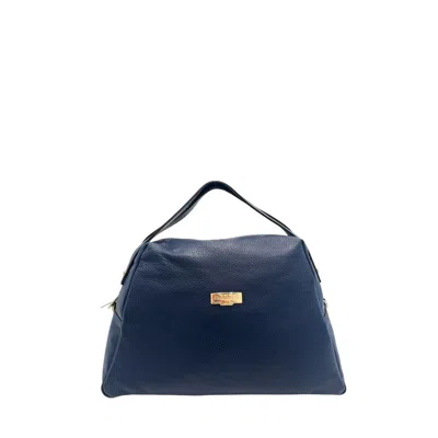 Baldinini Trend Blue Cowhide Clutch Women's Bag