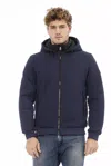 Baldinini Trend Blue Polyester Men Jacket In Blue