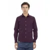 Baldinini Trend Purple Cotton Shirt In Purple
