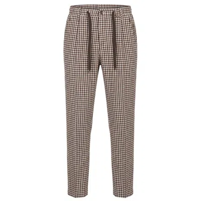 Baldinini Trend Brown Cotton Men Pant In Animal Print