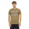Baldinini Trend Gray Cotton Men T-shirt In Brown