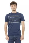 Baldinini Trend Blue Cotton T-shirt In Blue