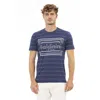 Baldinini Trend Blue Cotton Men T-shirt In Blue