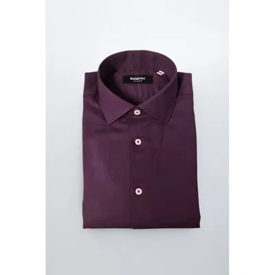 Baldinini Trend Cotton Men's Shirt In Purple