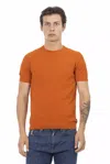 Baldinini Trend Orange Cotton Sweater In Brown