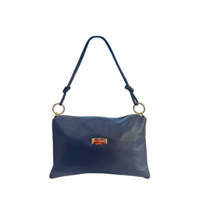 Baldinini Trend Cowhide Clutch Women's Bag In Blue
