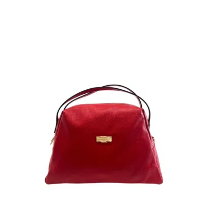 Baldinini Trend Cowhide Clutch Women's Bag In Red
