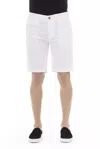 Baldinini Trend White Cotton Short In White