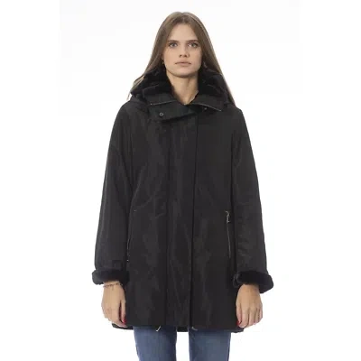 Pre-owned Baldinini Trend Elegant Reversible Hooded Jacket In Black