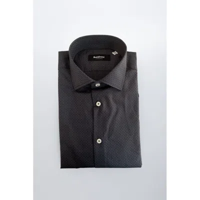 Baldinini Trend Gray Cotton Men Men's Shirt In Black
