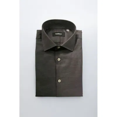 Baldinini Trend Gray Cotton Men Men's Shirt In Brown