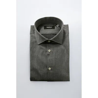 Baldinini Trend Gray Cotton Shirt In Green