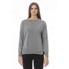 Baldinini Trend Gray Viscose Sweater In Gray