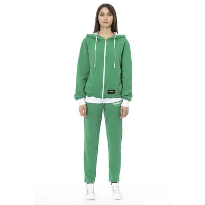 Baldinini Trend Green Cotton Women Women's Sweater In Bicolor
