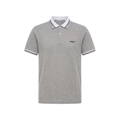Baldinini Trend Grey Cotton Men Polo In Transparent