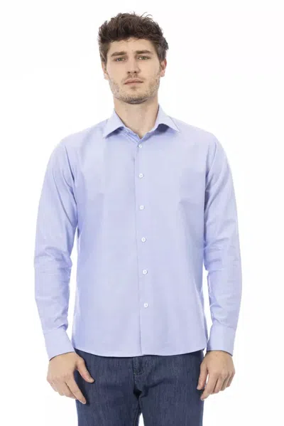 Baldinini Trend Light Blue Cotton Men Men's Shirt