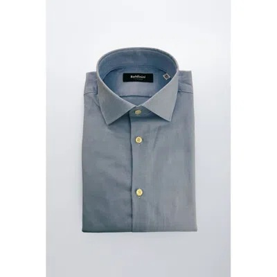 Baldinini Trend Light Blue Cotton Shirt In Gray