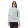 Baldinini Trend Light Blue Wool Sweater In Blue