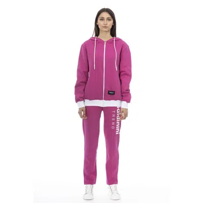Baldinini Trend Multicolor Cotton Tracksuit In Pink