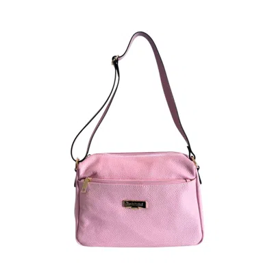 Baldinini Trend Multicolor Cowhide Crossbody Bag In Pink