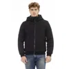 Baldinini Trend Green Polyester Men Jacket In Black