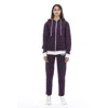 Baldinini Trend Purple Cotton Tracksuit In Purple