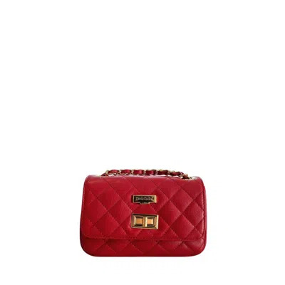 Baldinini Trend Red Leather Women Crossbody Women's Bag In Multicolor