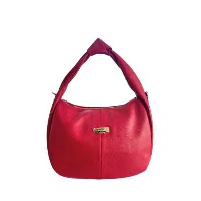 Baldinini Trend Red Leather Women Shoulder Women's Bag In Multicolor