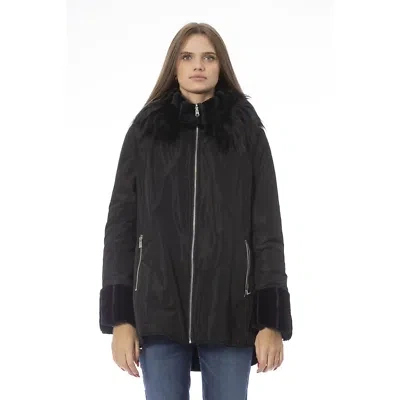 Pre-owned Baldinini Trend Reversible Hooded Zip Jacket In Black