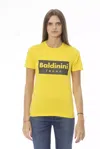 Baldinini Trend Cotton Tops & Women's T-shirt In Yellow
