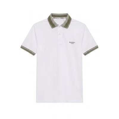 Baldinini Trend White Cotton Men Polo-shirt In Red