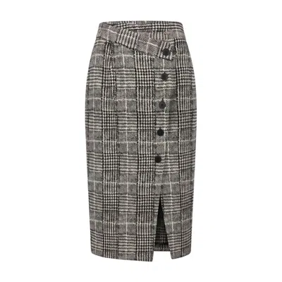 Baldinini Trend White Cotton Women Skirt In Gray