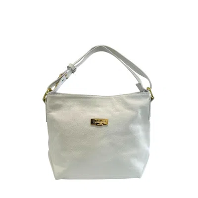 Baldinini Trend White Cowhide Clutch Women's Bag