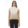 Baldinini Trend White Wool Sleeveles In Neutral