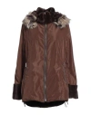 Baldinini Trend Woman Coat Brown Size 3xl Polyester, Acrylic, Modacrylic