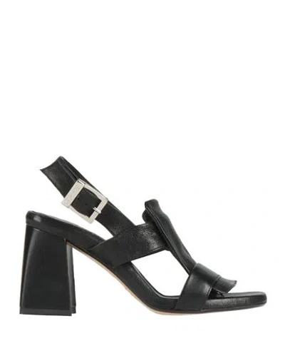 Baldinini Trend Woman Sandals Black Size 8 Leather