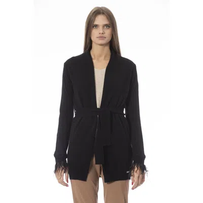 Baldinini Trend Wool Women's Cardigan In Black