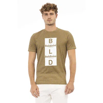 Baldinini Trend Yellow Cotton Men T-shirt In Brown